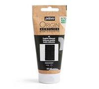 Pébéo - Origin Acrylics 60 ml - Peinture Acrylique Éco-Conçue - Haute Viscosité - Finition Iridescente - Liant 100% Recyclé - 96% de Matières Premières d’Origine Européenne - Graphite Iridescent
