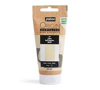Pébéo - Origin Acrylics 60 ml - Peinture Acrylique Éco-Conçue - Haute Viscosité - Finition Mate - Liant 100% Recyclé - 96% de Matières Premières d’Origine Européenne - Ivoire