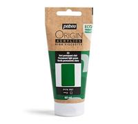 Pébéo - Origin Acrylics 60 ml - Peinture Acrylique Éco-Conçue - Haute Viscosité - Finition Mate - Liant 100% Recyclé - 96% de Matières Premières d’Origine Européenne - Vert Permanent Clair