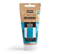 Pébéo - Origin Acrylics 60 ml - Peinture Acrylique Éco-Conçue - Haute Viscosité - Finition Mate - Liant 100% Recyclé - 96% de Matières Premières d’Origine Européenne - Bleu Turquoise