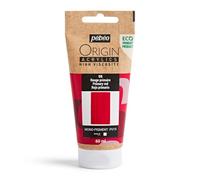 Pébéo - Origin Acrylics 60 ml - Peinture Acrylique Éco-Conçue - Haute Viscosité - Finition Mate - Liant 100% Recyclé - 96% de Matières Premières d’Origine Européenne - Rouge Primaire