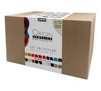 Pébéo - Origin Acrylics - Set Collection 20x60 ml - Peinture Acrylique Éco-Conçue - Finition Mate - Liant 100% Recyclé - 96% de Matières Premières d’Origine Européenne - Assortiment de 20 couleurs