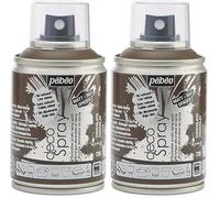 PEBEO - Peinture Acrylique en Spray - Pour la Décoration Multi Supports en Intérieur et Extérieur - Base Eau, Faible Odeur - 100 ml - Finition Mate - Coloris Chocolat (Lot de 2)