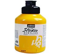 Pébéo Peinture Acryliques Pot De 500 Ml Jaune Cadmium Moyen Imitation
