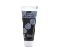 Pébéo - Peinture Gouache 100ml - Tube de Peinture Gouache Qualité Fine - Idéal Travaux Étude - 1 Tube de 100 ml Noir Trichrome