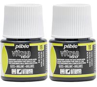 PEBEO - Peinture sur Verre Transparante Vitrea 160°C - Noir Brillant - 45 ML (Lot de 2)