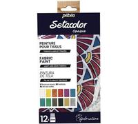 Set de 12 peintures pour tissus clairs et foncés Setacolor - 12 x 20 ml