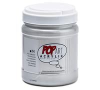 Peinture acrylique - Argent - Mate-satinée - Pot 700ml - Pébéo Pop Art Argent