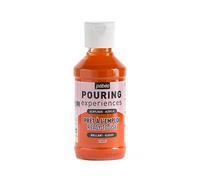 Pébéo Peinture acrylique Pouring – Pré-mélangée, prête à l'emploi, brillante – Orange 118 ml