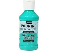 Pébéo – Peinture acrylique Pouring Experiences – Vert d'eau brillant – 118 ml