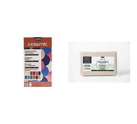 Pébéo - Set Exploration Ceramic - Kit de Peinture Céramique, Idéale Décoration Terre Cuite, Faïence - 12 Flacons de 20 ml & - Gédéo Argile Sans Cuisson - Modelage