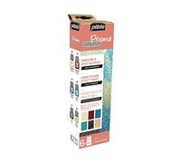 Pébéo - Set Initiation Fantasy Prisme - Peinture Effet Alvéolé Multi-Support - 6 Flacons de 20 ml assortis - Blanc coquille + Fleur de cerisier + Bleu Caraïbes + Turquoise + Onyx + Vieil or