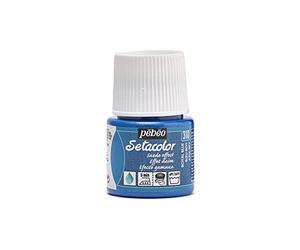 PEBEO Setacolor Bouteille de Peinture Effet Daim pour Tissu Bleu Roi 45 ML