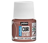 Pébéo - Setacolor Cuir -Peinture Acrylique pour Cuir et Similicuir - Personnalisation Sac, Chaussure, Sneaker- Résistance rayures, pliures, frottements - Finition Mate/Satinée - Terracotta - 45 ml