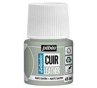 Pébéo - Setacolor Cuir -Peinture Acrylique pour Cuir et Similicuir - Personnalisation Sac, Chaussure, Sneaker- Résistance rayures, pliures, frottements - Finition Mate/Satinée - Vert Sauge - 45 ml