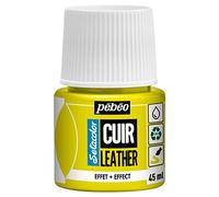 Peinture pour cuir et simili - Jaune fluo - Setacolor Cuir - Pébéo - 45ml Jaune