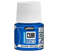 Peinture pour cuir et simili - Bleu océan - Setacolor Cuir - Pébéo - 45ml Bleu