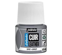 Pébéo - Setacolor Cuir - Peinture Acrylique pour Cuir et Similicuir - Personnalisation Sac, Chaussure, Sneaker - Résistance rayures, pliures, frottements - Effet Métal - Métal Argent - 45 ml