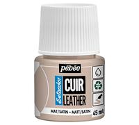 Pébéo - Setacolor Cuir -Peinture Acrylique pour Cuir et Similicuir - Personnalisation Sac, Chaussure, Sneaker- Résistance rayures, pliures, frottements - Finition Mate/Satinée - Taupe - 45 ml