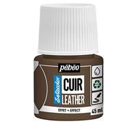 Pébéo - Setacolor Cuir - Peinture Acrylique pour Cuir et Similicuir - Personnalisation Sac, Chaussure, Sneaker - Résistance rayures, pliures, frottements - Effet Métal - Métal Bronze - 45 ml