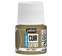 Pébéo - Setacolor Cuir - Peinture Acrylique pour Cuir et Similicuir - Personnalisation Sac, Chaussure, Sneaker - Résistance rayures, pliures, frottements - Effet Métal - Métal Or - 45 ml