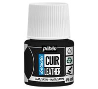 Pébéo – Peinture cuir Setacolor – Acrylique résistante – Noir Extrême 45 ml