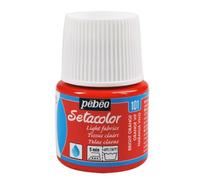 Pebeo Setacolor Flacon de peinture pour tissu 45 ml | Gamme de couleurs pour tissus clairs | Nouveauté (Orange vif)