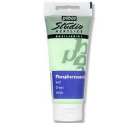 Pébéo - Studio Acrylics 100 ML Gel Phosphorescent Vert - Liant Acrylique Peinture Phosphorescente Autoluminescente - Gel Peinture Phosphorescente Pébéo Acrylique - Vert 100 ml