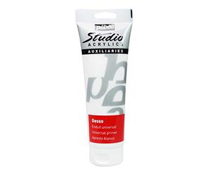 Pébéo - Studio Acrylics 250 ML Gesso - Gesso Blanc - Sous-couche Peinture Acrylique pour Préparer Tous vos Supports - Gesso Acrylique Blanc 250 ml