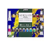 PEBEO Studio Acrylics-Set Peinture Acrylique, Couleurs complémentaires, 40 x 20 ml + Pinceau