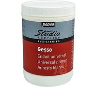 Pébéo Studio Gesso Peinture acrylique Blanc, 1 l (Lot de 1)