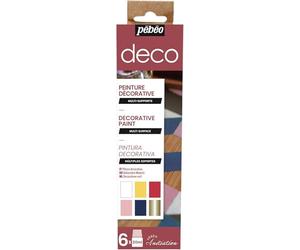 Pébéo Vitrea 160 Initiation Set de Peinture sur Verre, Coloris Assortis, 6 Flacons de 20 ml 756491