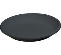 PEBSHOP Vase ou soucoupe rond festonné anthracite (soucoupe Ø 35 x H 5 cm x pot Ø 40 cm)