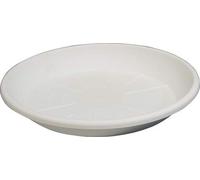 PEBSHOP VASE OU SOUPAPE ROND FESTONNÉ BLANC (soucoupe Ø 50x8H cm. x pot Ø 60 cm.)