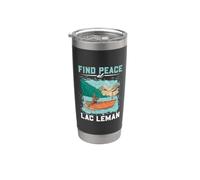 Pêche au lac Léman Gobelet isotherme en acier inoxydable double paroi