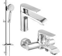 Pecos DQ40 Mélangeur lavabo et baignoire avec accessoires, chrome (72703DQ40-00)