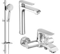Pecos DQ40 Mélangeur lavabo et baignoire avec accessoires, chrome (72713DQ40-00)