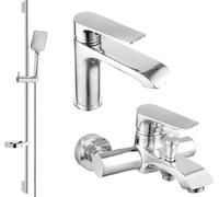 Pecos DS62 Mélangeur lavabo et baignoire avec accessoires, chrome (72703DS62-00)