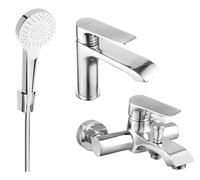 Pecos R05 Mélangeur lavabo et baignoire avec accessoires, chrome (72703R05-00)