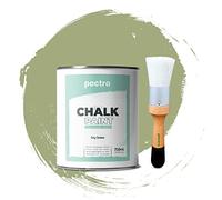 PECTRO Chalk Paint Peinture 750ml + Brosse en Bois Spéciale Pack - Effet Craie pour Meuble Bois - Déco Maison et Vintage