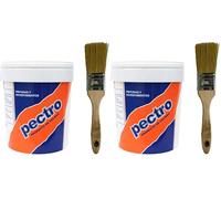 PECTRO Peinture blanche anti humidité 750 ml, Kit avec pinceau (Lot de 2)