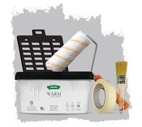 PECTRO Peinture Une Couche 4L (6,3kg) Kit Rouleau, pinceau, grille et ruban - Peinture Mur et Plafond Interieur Couleurs Chaudes - Ultra Couvrante et Lessivable, finition Mate