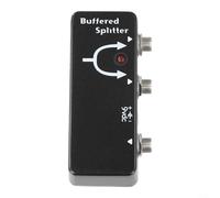 Pédale de séparation tampon pour guitares électriques et basses avec boîtier en métal pour préserver le son et conduire de longs câbles sans perte de signal en finition noire