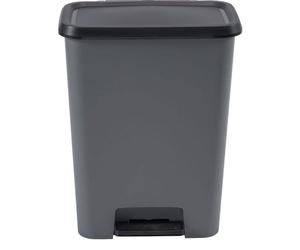 Pédale de tri a pédale Duo - CURVER - COMPATTA - 23 L + 23 L - Gris anthracite - Polypropylene