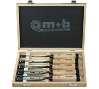 Peddinghaus 7000200001 Ciseau à bois set avec manche en Bois, Argent/beige, Set de 5 Pièces
