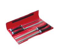 Peddinghaus Jeu de 4 limes de mécanique MOB 935208201 200 mm Argent/Noir/Rouge Manche bi-matière