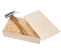 PEDDINGHAUS Latthammer "Meisterstück", taille 2, avec manche en hickory, présenté dans une boîte en bois - Finition chromée
