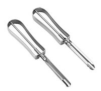 Peelers for Kitchen 2pcs 6.4x1.1x0.4 '' '' éplucheurs de pommes de terre en acier inoxydable avec une lame à double arpetteur facile à nettoyer pour légumes avec un cône trous pour légumes et fru