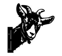 Peeping Vache Poulet Chèvre Métal Art Ornement Art Mural Animal Métal Art Décor Mural Ferme Foyer Bovins Métal Art pour Ferme Extérieur Jardin Décor