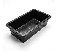PEEWIT Castra de construction, plastique, rectangulaire, seau, conteneur de construction 40 l noir